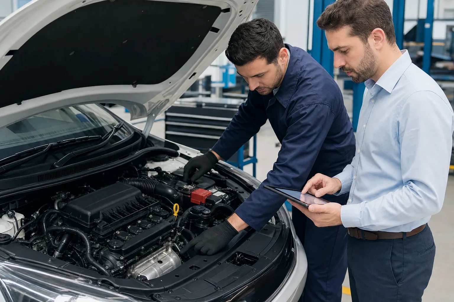 Cliente preenchendo cadastro de motor em despachante.